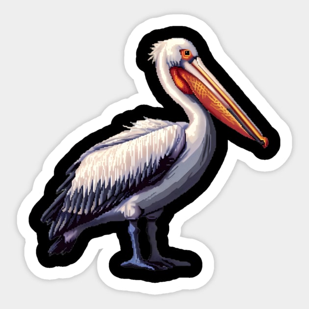 16-Bit Pelican Sticker by Animal Sphere